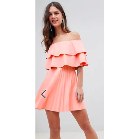ASOS Dresses & Skirts - ASOS DESIGN scuba bardot mini dress 4 NWT